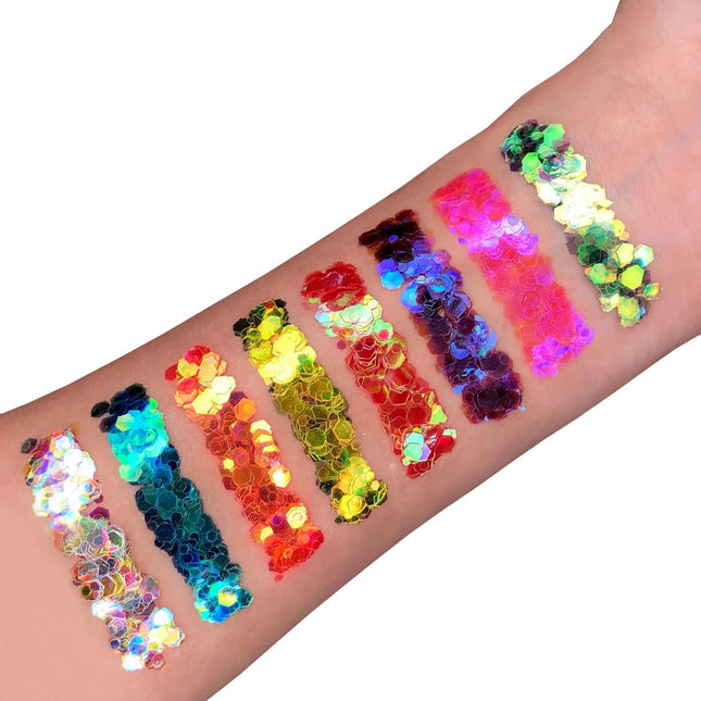 Moon Glitter Iridescent Chunky Glitter Gel Pink 12ml van Moon Creations koop je bij Partywinkel