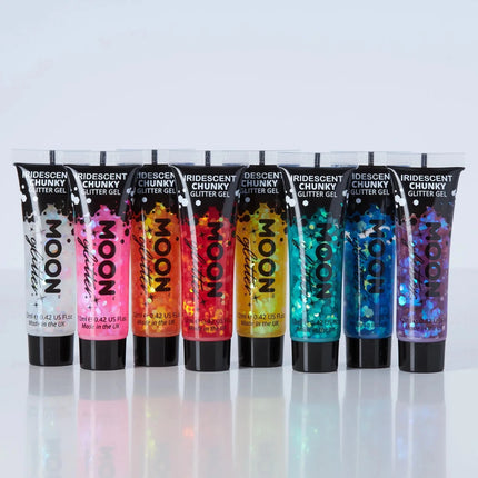 Moon Glitter Iridescent Chunky Glitter Gel Purple 12ml van Moon Creations koop je bij Partywinkel