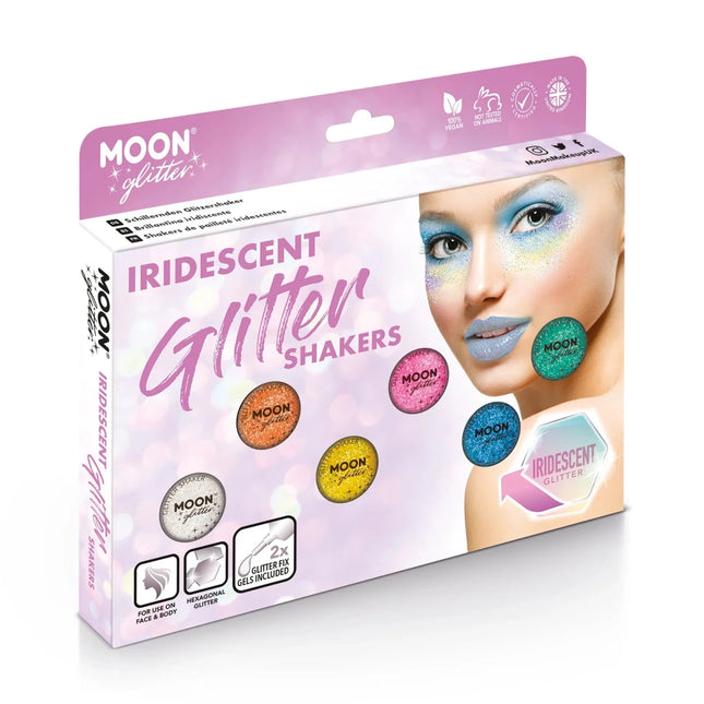 Moon Glitter Iridescent Glitter Shakers Blue 5g van Moon Creations koop je bij Partywinkel
