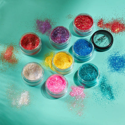 Moon Glitter Iridescent Glitter Shakers Green 5g van Moon Creations koop je bij Partywinkel