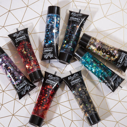 Moon Glitter Mystic Chunky Glitter Gel Chardonnay 12ml van Moon Creations koop je bij Partywinkel