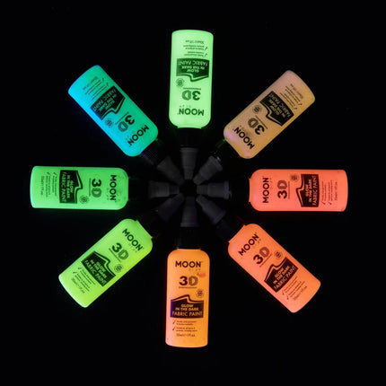Moon Glow Glow in the Dark Fabric Paint Invisible 30ml van Moon Creations koop je bij Partywinkel