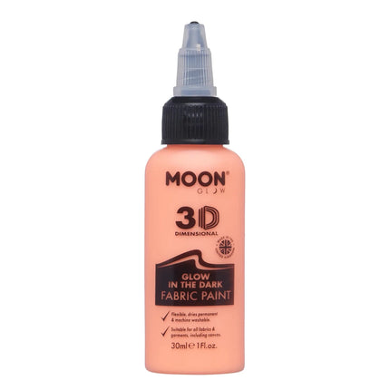 Moon Glow Glow in the Dark Fabric Paint Orange 30ml van Moon Creations koop je bij Partywinkel