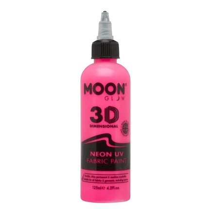 Moon Glow Neon UV Fabric Paint 125ml Intense Pink 125ml van Moon Creations koop je bij Partywinkel