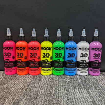 Moon Glow Neon UV Fabric Paint 125ml Intense Yellow 125ml van Moon Creations koop je bij Partywinkel