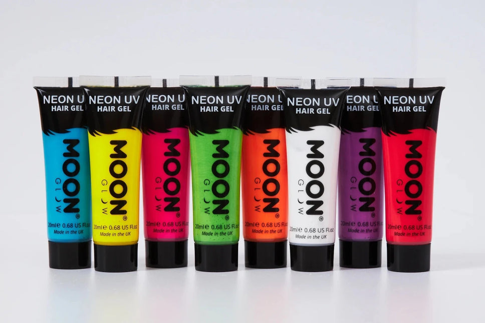 Moon Glow Neon UV Hair Gel Intense Pink 20ml van Moon Creations koop je bij Partywinkel