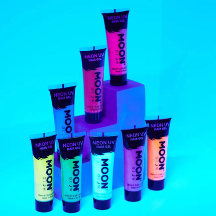 Moon Glow Neon UV Hair Gel Intense Yellow 20ml van Moon Creations koop je bij Partywinkel