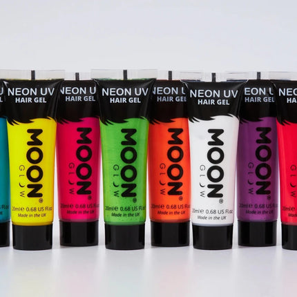 Moon Glow Neon UV Hair Gel Intense Yellow 20ml van Moon Creations koop je bij Partywinkel