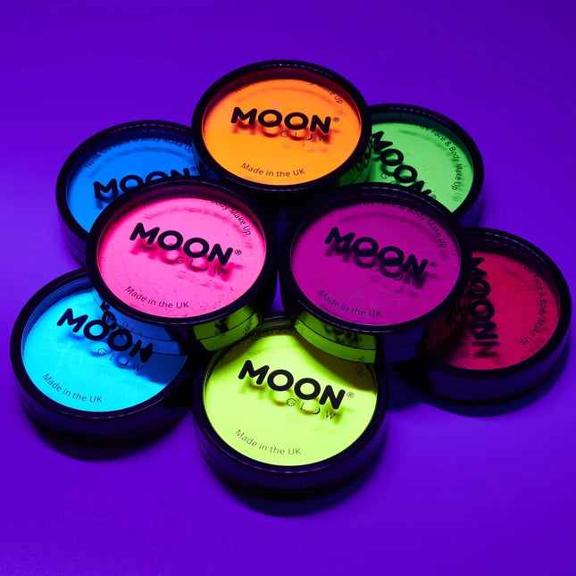 Moon Glow Neon UV Pro Face Paint Intense Orange 36g van Moon Creations koop je bij Partywinkel