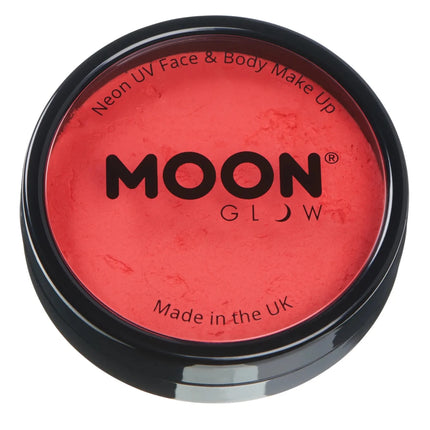 Moon Glow Neon UV Pro Face Paint Intense Red 36g van Moon Creations koop je bij Partywinkel