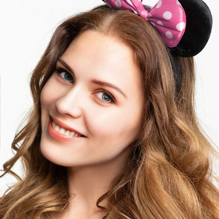 Muis Hoofdband met Roze Strik van Partychimp koop je bij Partywinkel