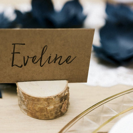 Naamkaarthouders Hout 4cm 6st van Partydeco koop je bij Partywinkel