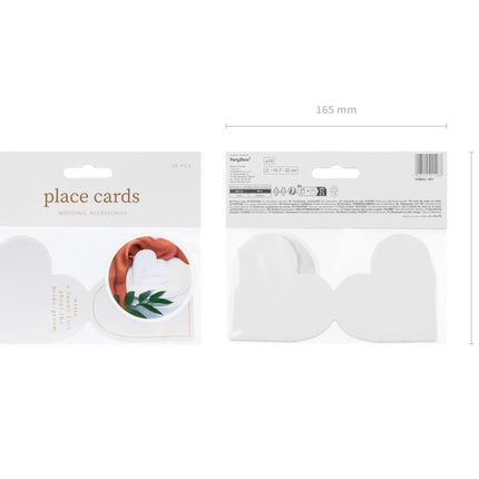 Naamkaartjes Hart 10st van Partydeco koop je bij Partywinkel