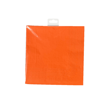 Serviettes de table orange 16.5cm 8pcs
