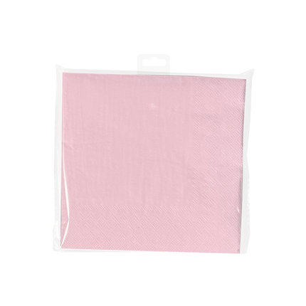 Serviettes de table rose pâle Pastel 16.5cm 8pcs