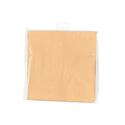 Serviettes de table orange pastel 16.5cm 8pcs