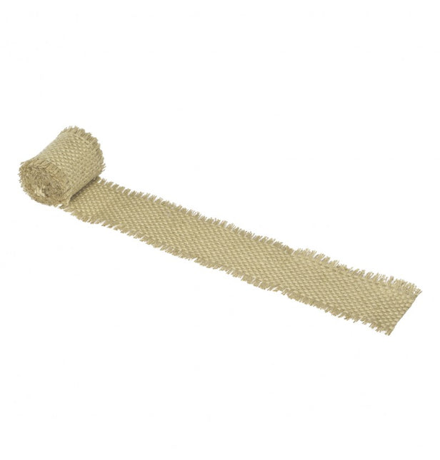 RUBAN DE JUTE TRESSÉ NATUREL 10 CM X 3 M