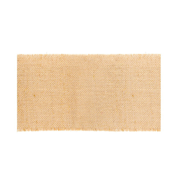 RUBAN DE TABLE EN JUTE À FIL NATUREL/DORÉ 10 CM X 5 M