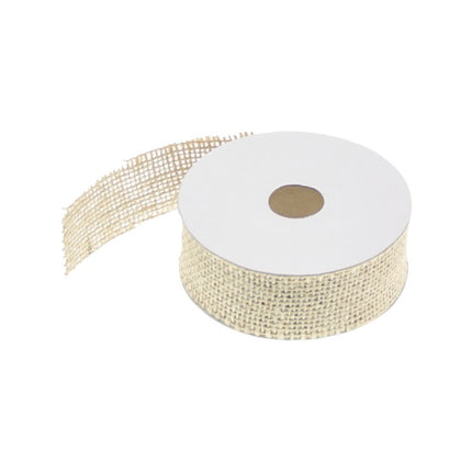 RUBAN DE TABLE EN JUTE NATUREL 2,8CM X 5M