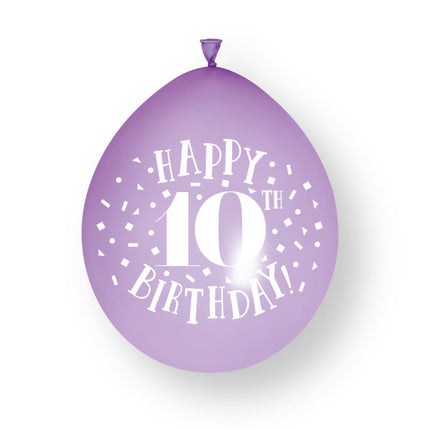 10pcs Happy 10th birthday 23cm latex balloons