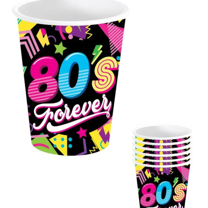 Neon 80S Bekers 240ml 6st van Fiestas Guirca koop je bij Partywinkel