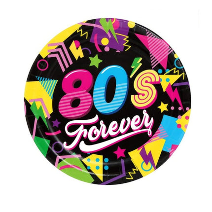 Neon 80S Borden 23cm 6st van Fiestas Guirca koop je bij Partywinkel