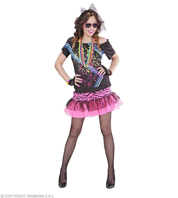 Neon 80S Jurk Dames - Partywinkel - 8003558988990