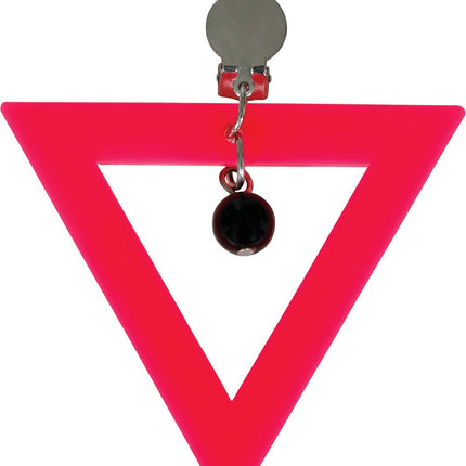 Neon 80S Oorbellen Groen Roze - Partywinkel - 8434077167755