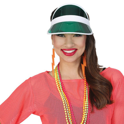 Neon 80S Zonneklep Groen 25cm van Fiestas Guirca koop je bij Partywinkel