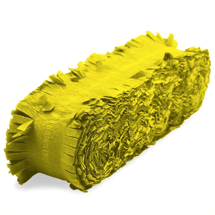 Neon geel Crepe Papier Slinger - 18 meter van Folat koop je bij Partywinkel