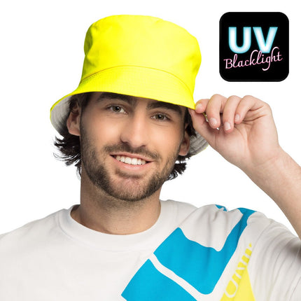 Neon Gele Bucket Hat Uv van Boland koop je bij Partywinkel