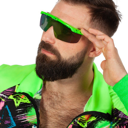Neon Groene Bril 80'S van Wilbers & Wilbers koop je bij Partywinkel