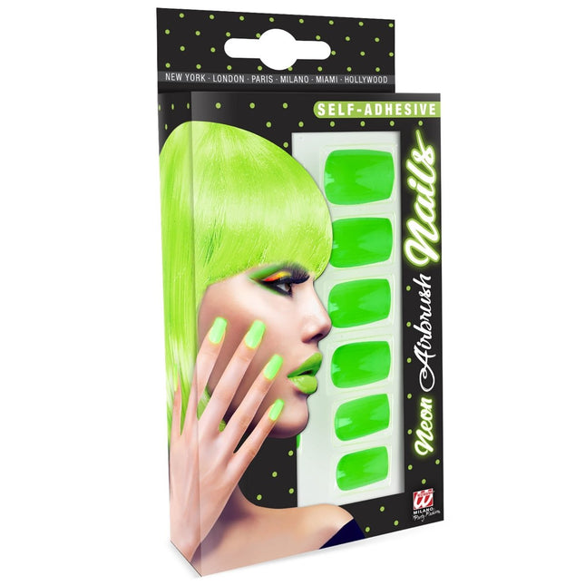 Neon Groene Nepnagels van Widmann koop je bij Partywinkel