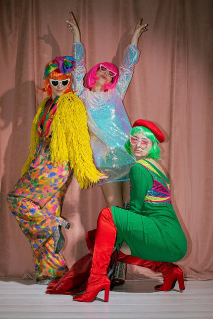 Neon Groene Pruik Bob Met Pony van Partydeco koop je bij Partywinkel