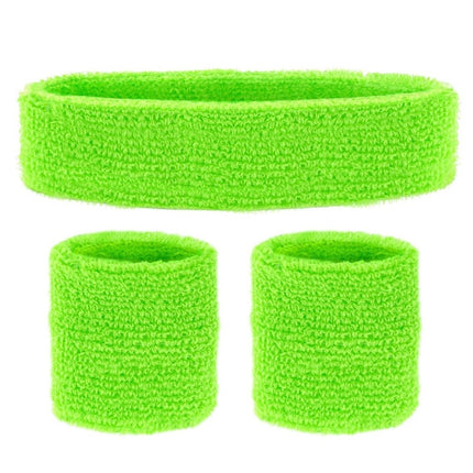 Neon Groene Zweetbandjes 2 delig van Widmann koop je bij Partywinkel