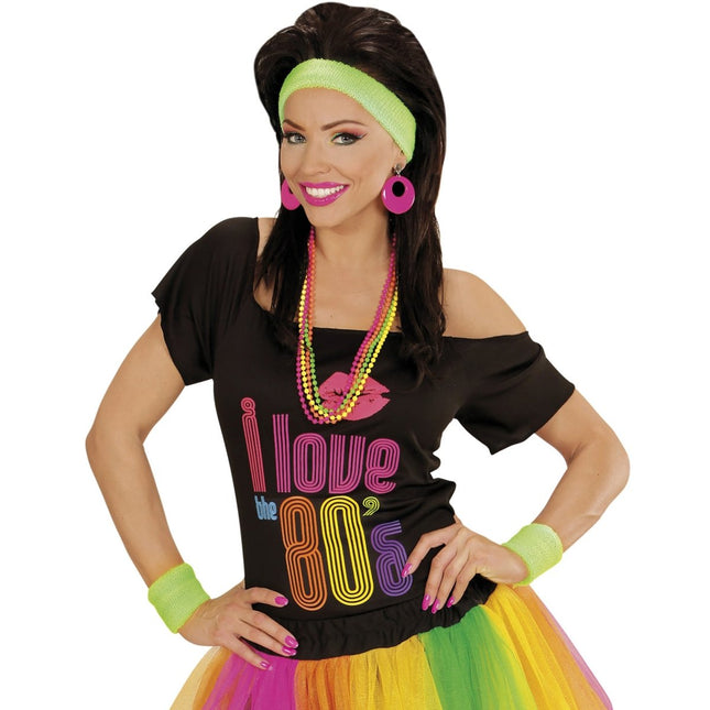 Neon Groene Zweetbandjes 2 delig van Widmann koop je bij Partywinkel