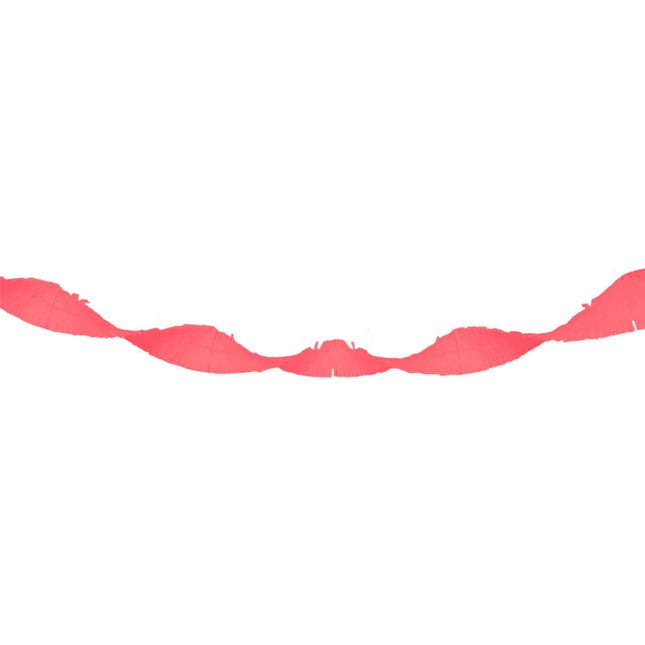 Neon zalm Crepe Papier Slinger - 18 meter van Folat koop je bij Partywinkel