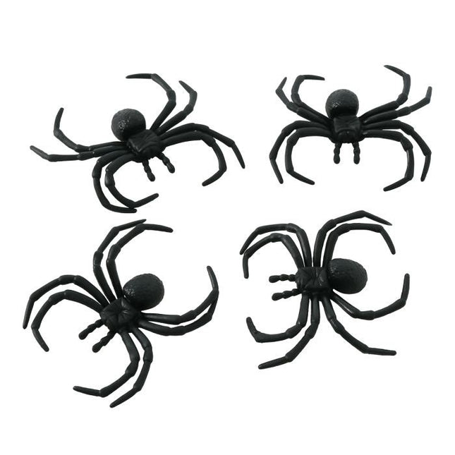 Nep Spinnen 8cm 4st van Fiestas Guirca koop je bij Partywinkel