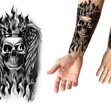 Nep Tattoo Schedel 30cm van Fiestas Guirca koop je bij Partywinkel