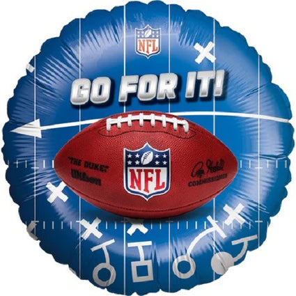 Ballon NFL Helium bleu et rouge, vide, 45 cm
