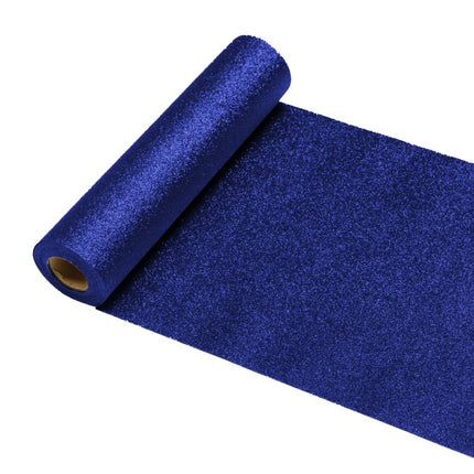 Chemin de table bleu foncé Glitter 5m