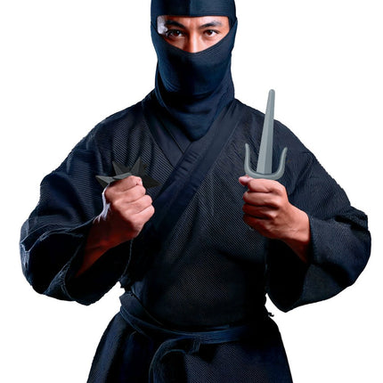 Ninja Nep Nunchaku Zwart Zilver 5st van Fiestas Guirca koop je bij Partywinkel