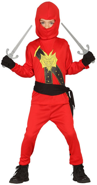 Ninja Pak Jumpsuit Kind Rood van Fiestas Guirca koop je bij Partywinkel