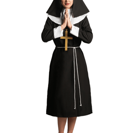 Non Kostuum Zwart Wit Dames van Partychimp koop je bij Partywinkel