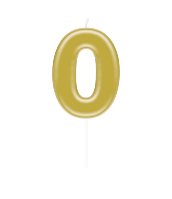 0 Bougie d'année or 10.5cm