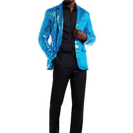 Veste bleue à paillettes
