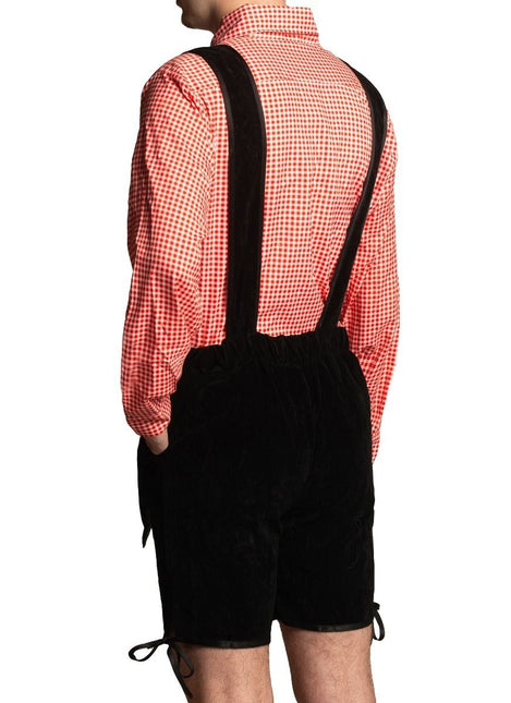 Lederhose Noir Court Avec Chemisier