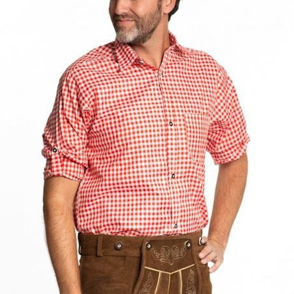 Oktoberfest Blouse Heren Rood van Partychimp koop je bij Partywinkel