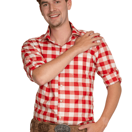 Oktoberfest Blouse Rood Wit van Tannhauser koop je bij Partywinkel