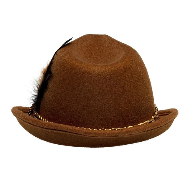 Oktoberfest Hoed Tiroler Bruin - Partywinkel - 8712026542472